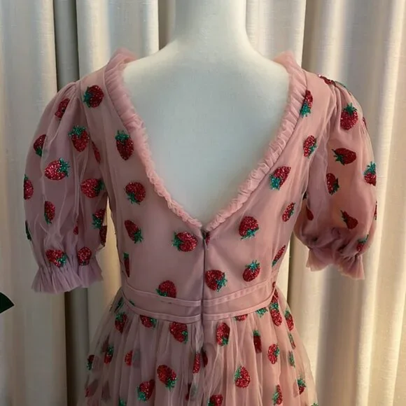 Lirika Matoshi Strawberry Sparkle Viral Tulle Dress - Picture 7 of 8